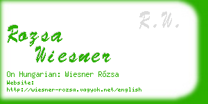 rozsa wiesner business card